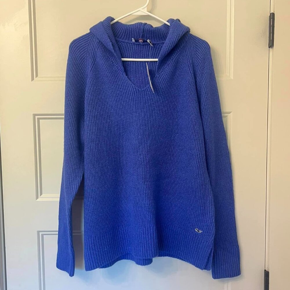 NWT Vineyard Vines Ribbed Hoodie Sweater L